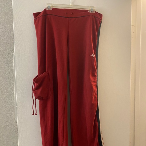 BCBGMaxAzria Red Pajama Pants - Picture 1 of 7